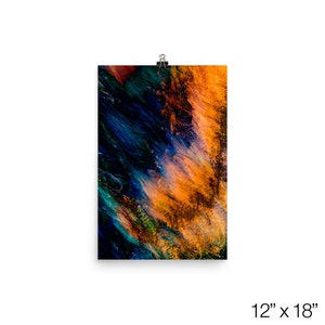Autumn Art Print, Autumn Poster, Autumn Abstract, Autumn Tree Art, Burnt Orange Art, Fall Leaves Art, Bright Orange Art, Surreal Abstract