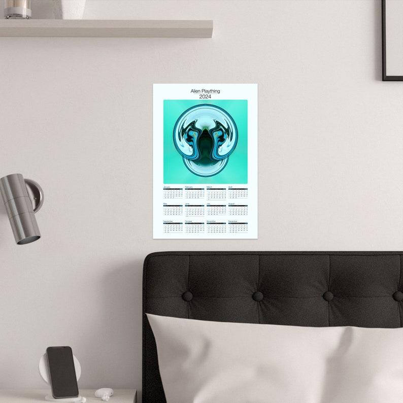 2024 Wall Calendar Alien Art Art Calendar UFO Surreal Etsy