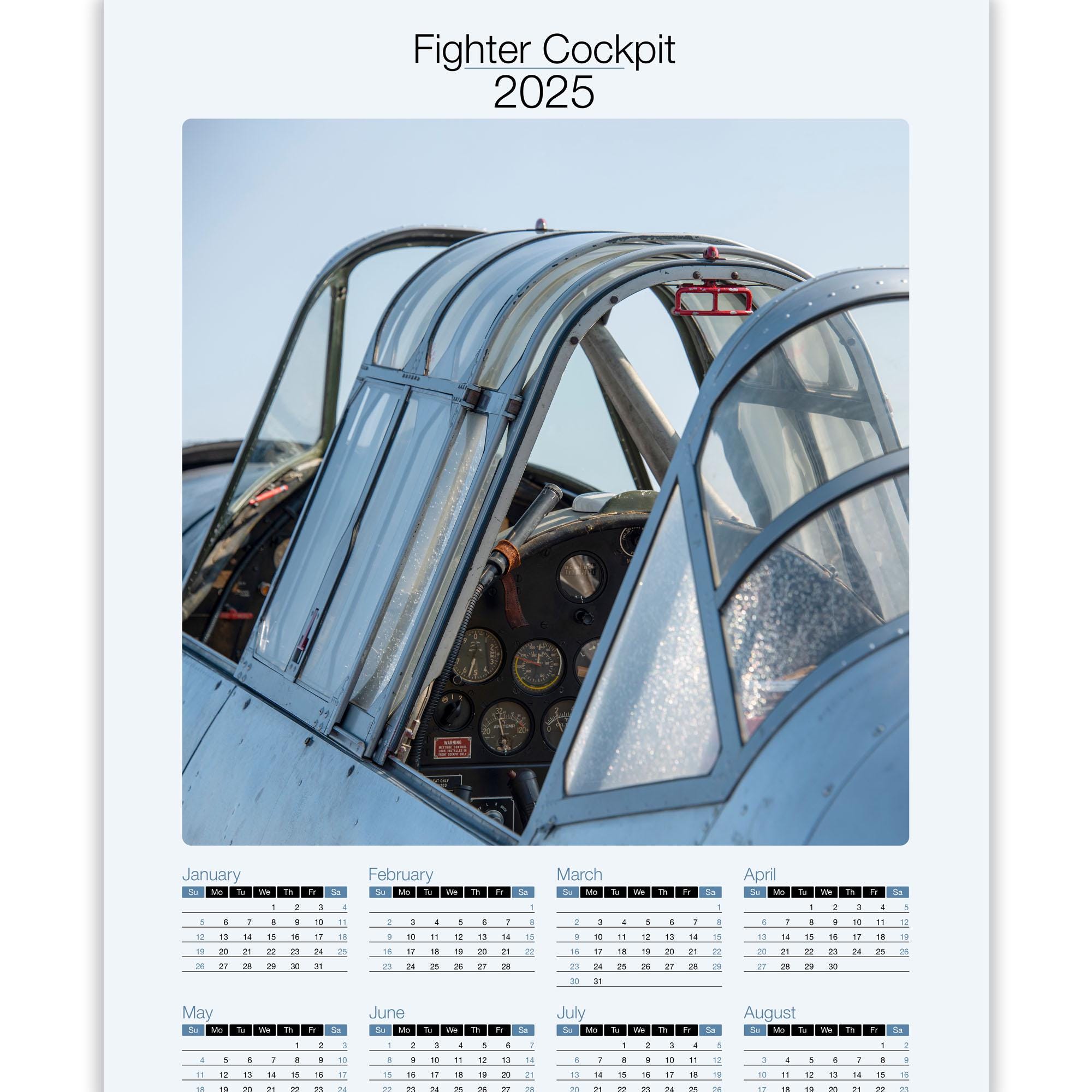2025 Wall Calendar, Aircraft Engine, Airplane Décor, Airplane Propeller