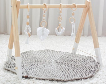 Baby Play Gym - Boho Premium Collection - Wood and Macrame