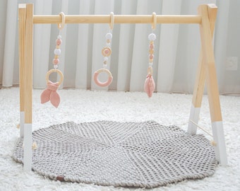 Baby Play Gym - Dreams Collection - Crochet Toys - Activity Arch Baby - Shower Gift - Hanging Gym Toys - Floor Gym