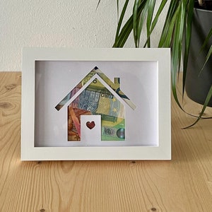 Wunscherfüller - Geldgeschenk Bilderrahmen | Haus | 5 x 7 inch