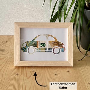 Wunscherfüller - Geldgeschenk Bilderrahmen | Auto | 5 x 7 inch
