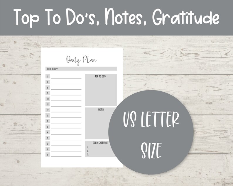 Daily Printable Planning Sheet - Etsy
