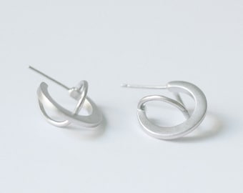 Orbit Earrings 3d Sphere Earrings Geometric 3D Circle Earrings Sculptural Earrings Architectural Earrings Modern Jewelry Gift For Her