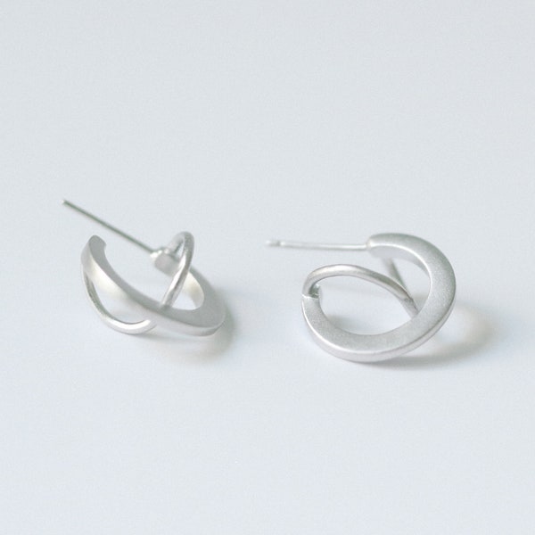 Orbit Earrings 3d Sphere Earrings Geometric 3D Circle Earrings Sculptural Earrings Architectural Earrings Modern Jewelry Gift For Her