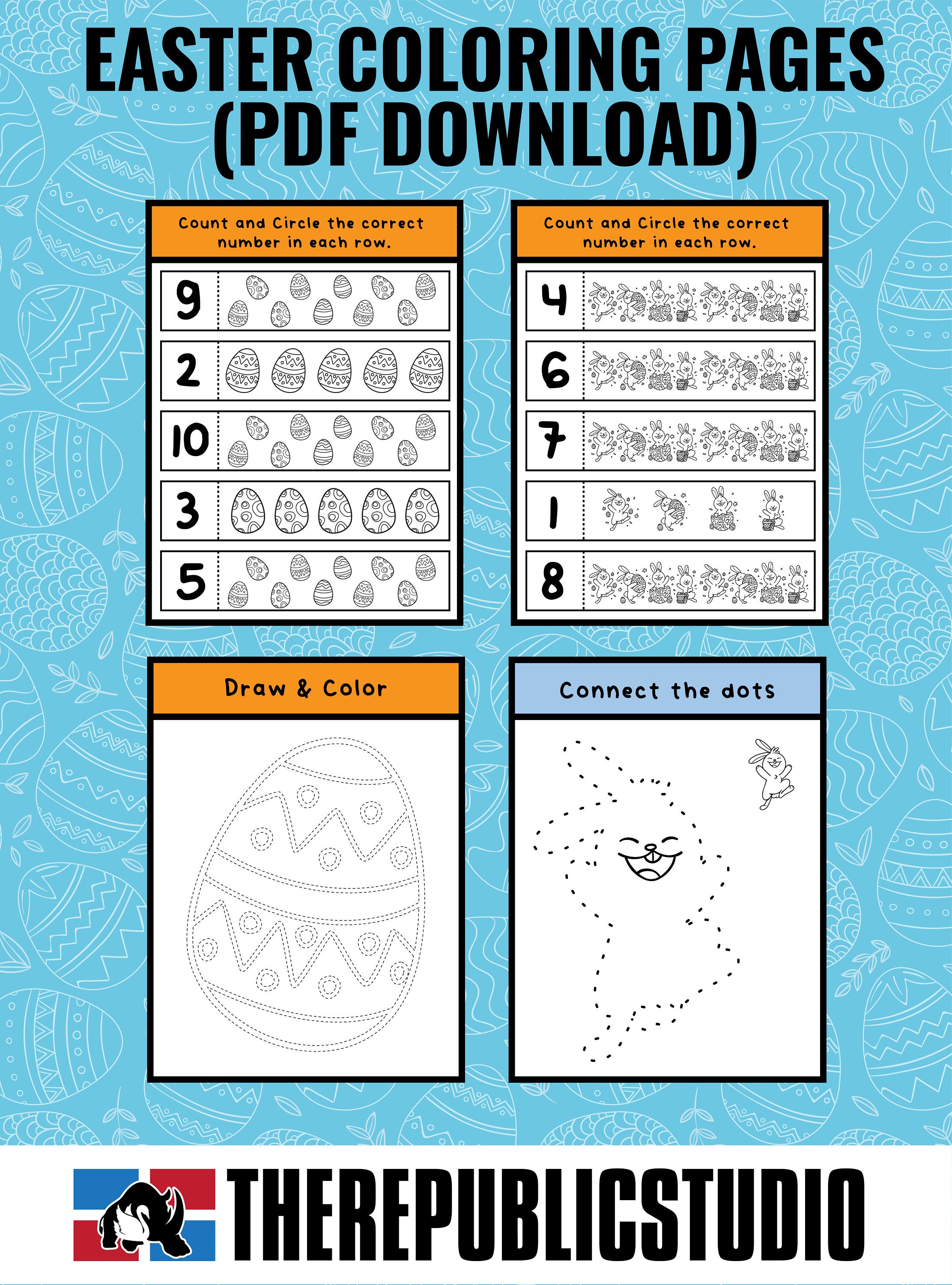 Easter Coloring and Activity Pages for Kids - Printable Easter Coloring ...