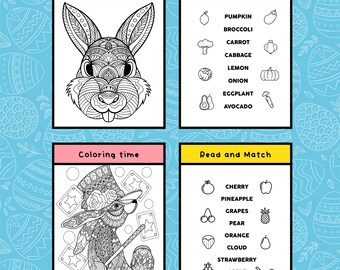 Easter coloring and activity pages for kids - Printable Easter coloring pages for Kids- Easter coloring and activity sheets