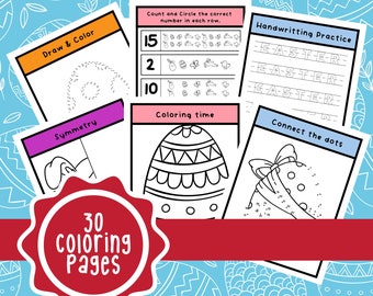 Easter coloring and activity pages for kids - Printable Easter coloring pages for Kids- Easter coloring and activity sheets