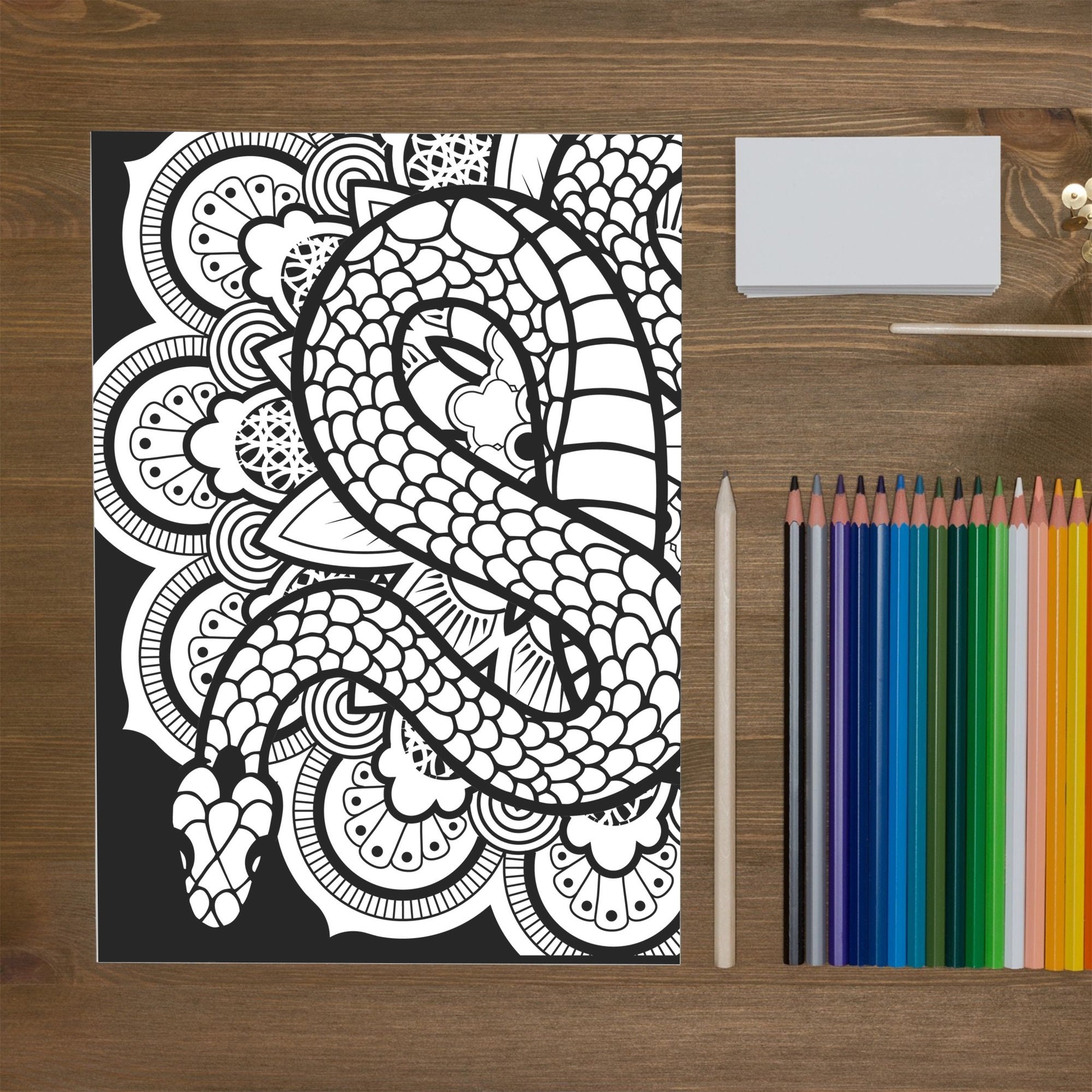 Serpent Adult Coloring and Activity Pages Printable Serpent - Etsy UK