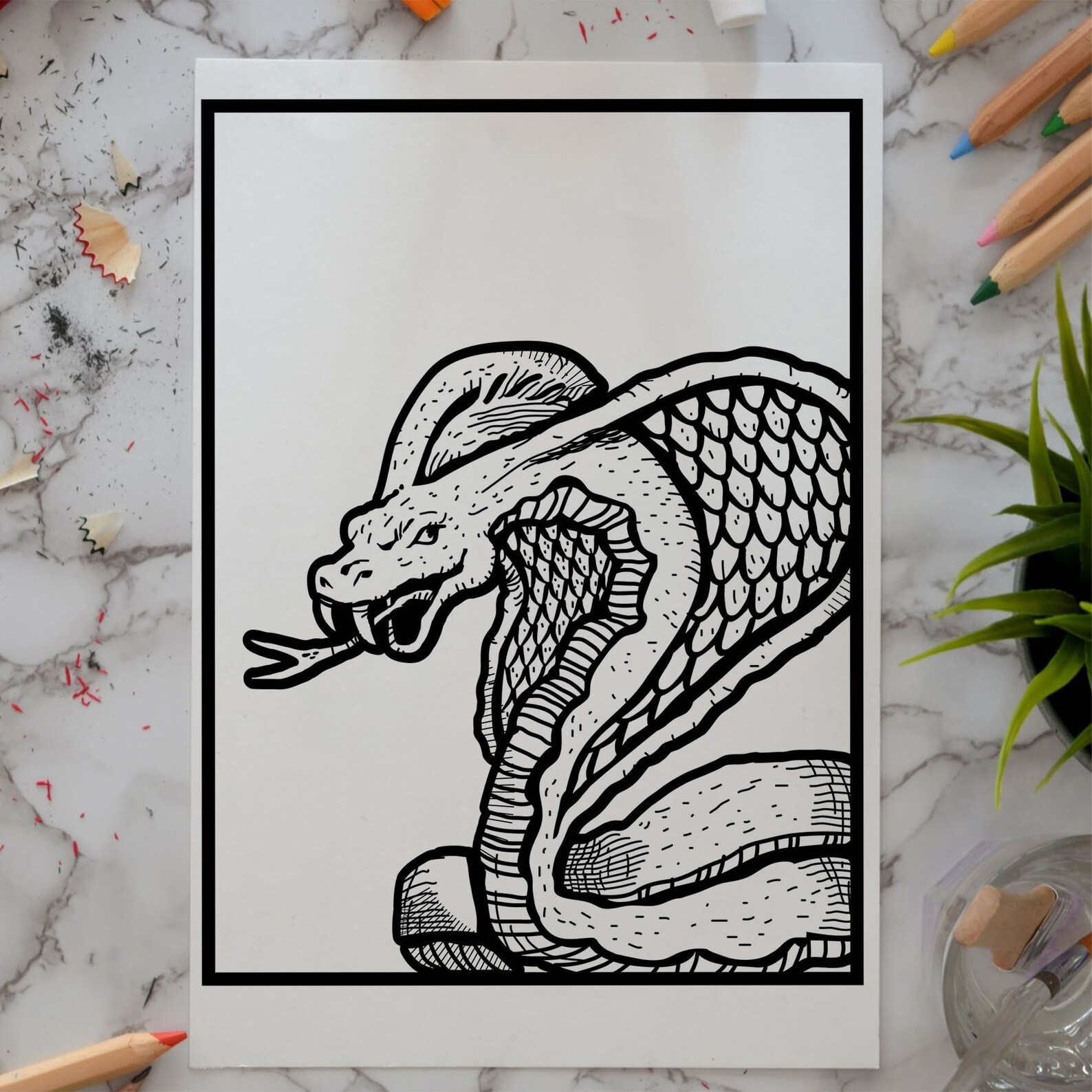 Serpent Adult Coloring and Activity Pages Printable Serpent - Etsy UK