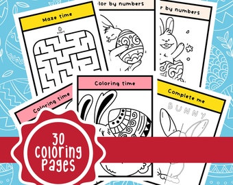 Easter coloring and activity pages for kids - Printable Easter coloring pages for Kids- Easter coloring and activity sheets