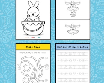 Easter coloring and activity pages for kids - Printable Easter coloring pages for Kids- Easter coloring and activity sheets