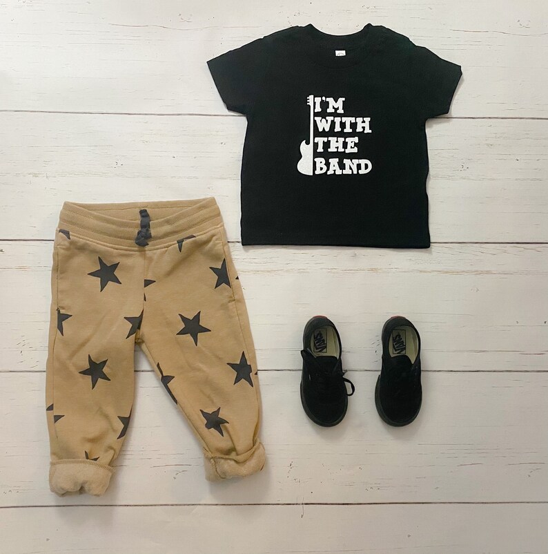 Guitar Shirt Kid Clothing Musician Toddler Shirt Toddler Shirts Boys Toddler Girl Clothes Im With The Band Toddler Shirt Kid Shirt