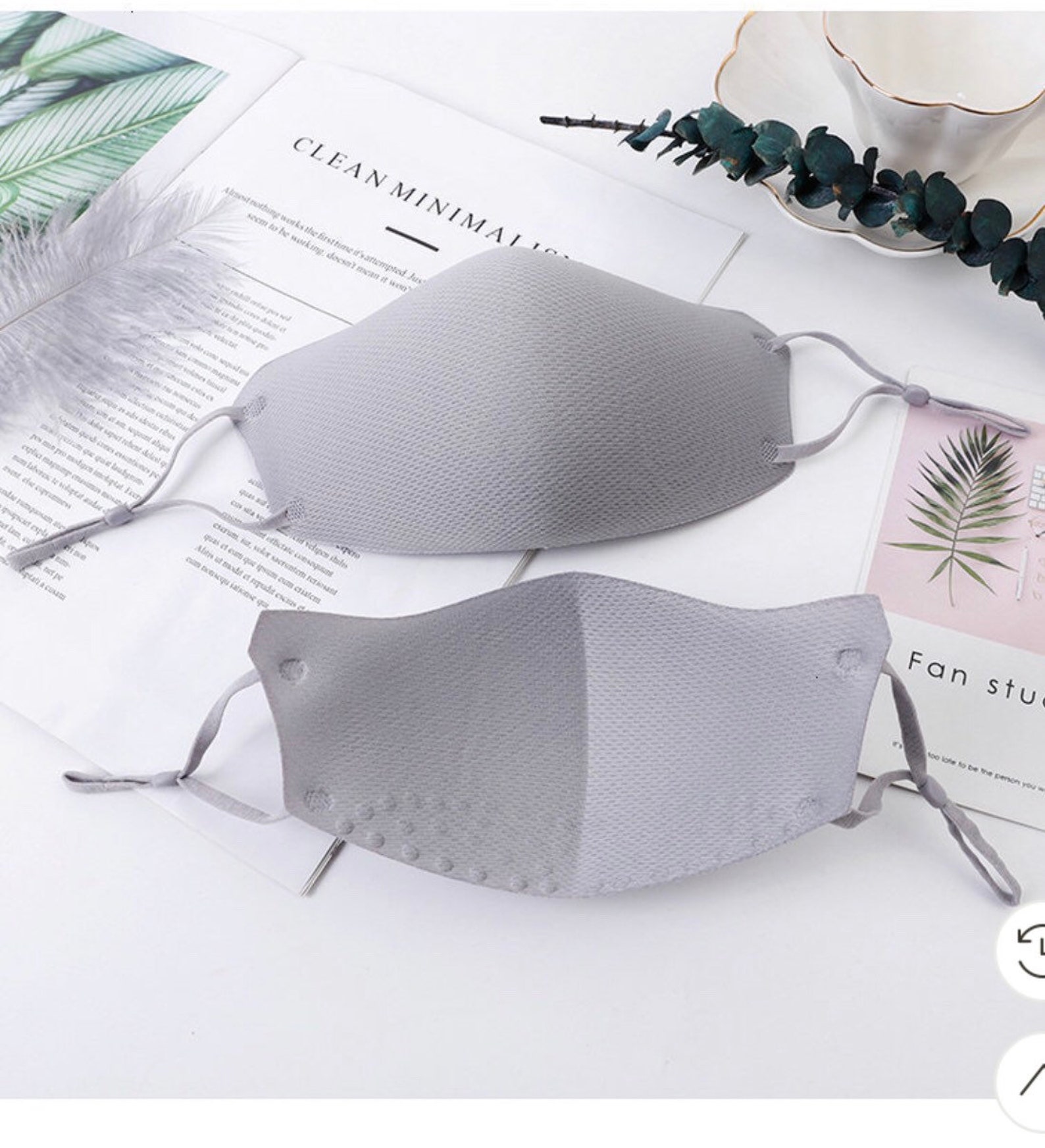 Reusable Fabric face mask mesh easy breathing washable black Etsy