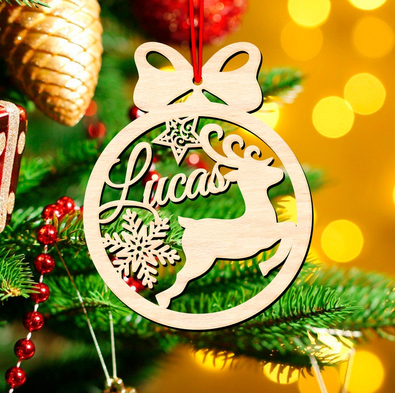 Christmas Ornaments 2023 SVG Laser Cut Files Personalizable 6 Etsy