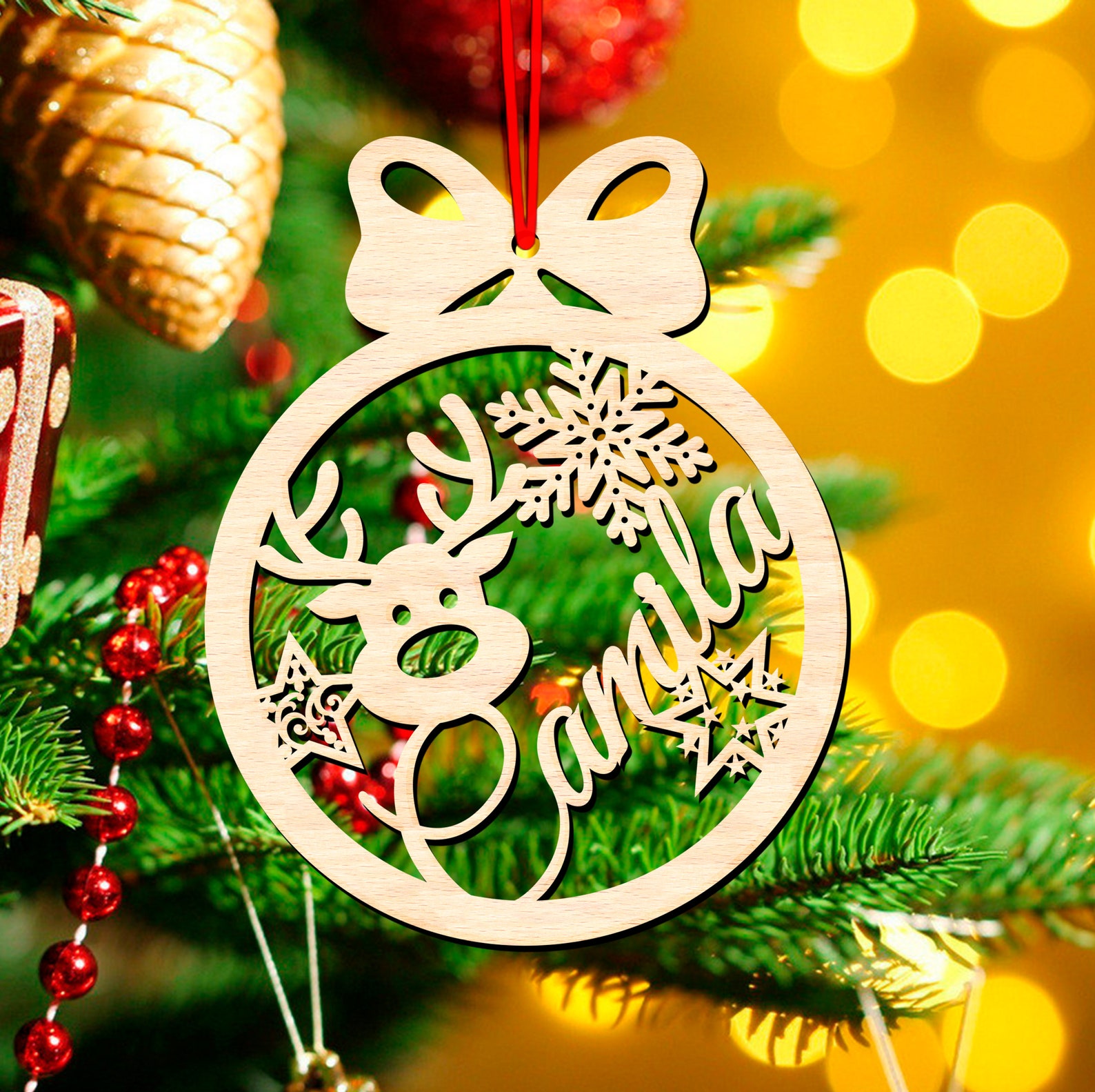 Christmas Ornaments 2023 SVG Laser Cut Files Personalizable 6 Etsy