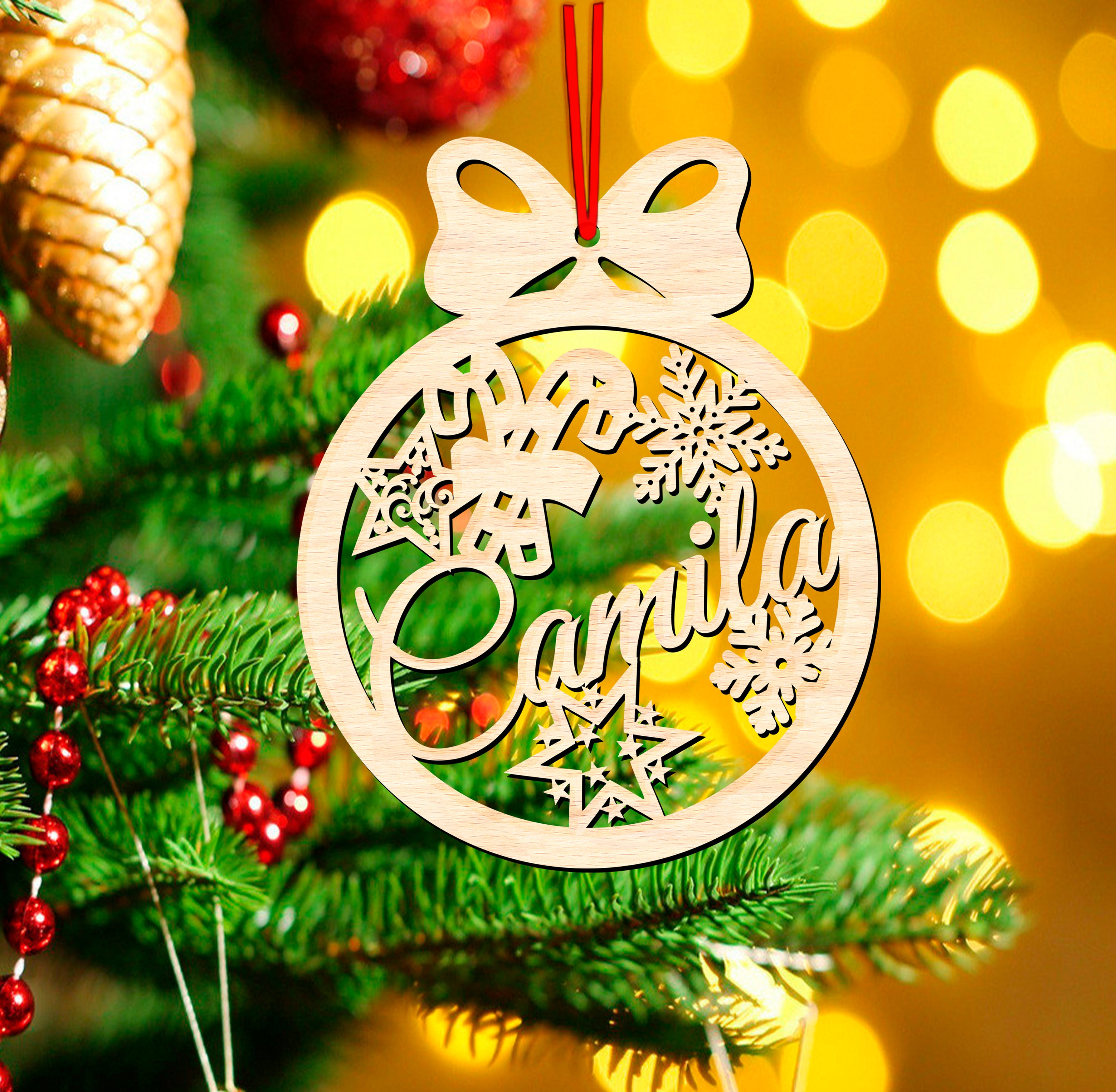 Christmas Ornaments 2023 SVG Laser Cut Files Personalizable 6 Etsy