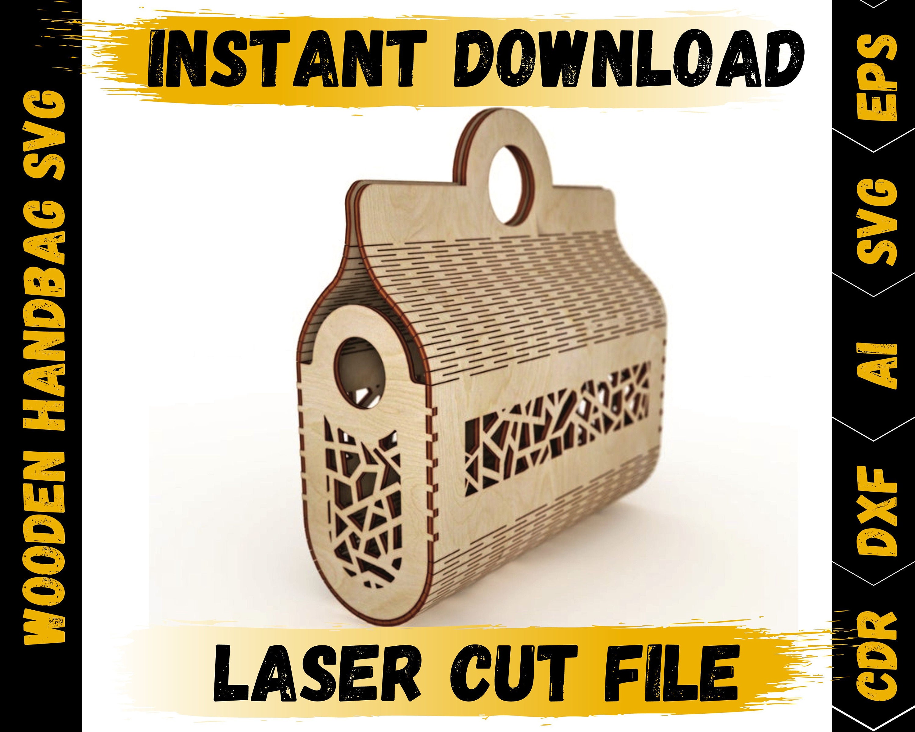 Clutch Bag. Laser Cut Files DXF CDR Vector Plans Files 