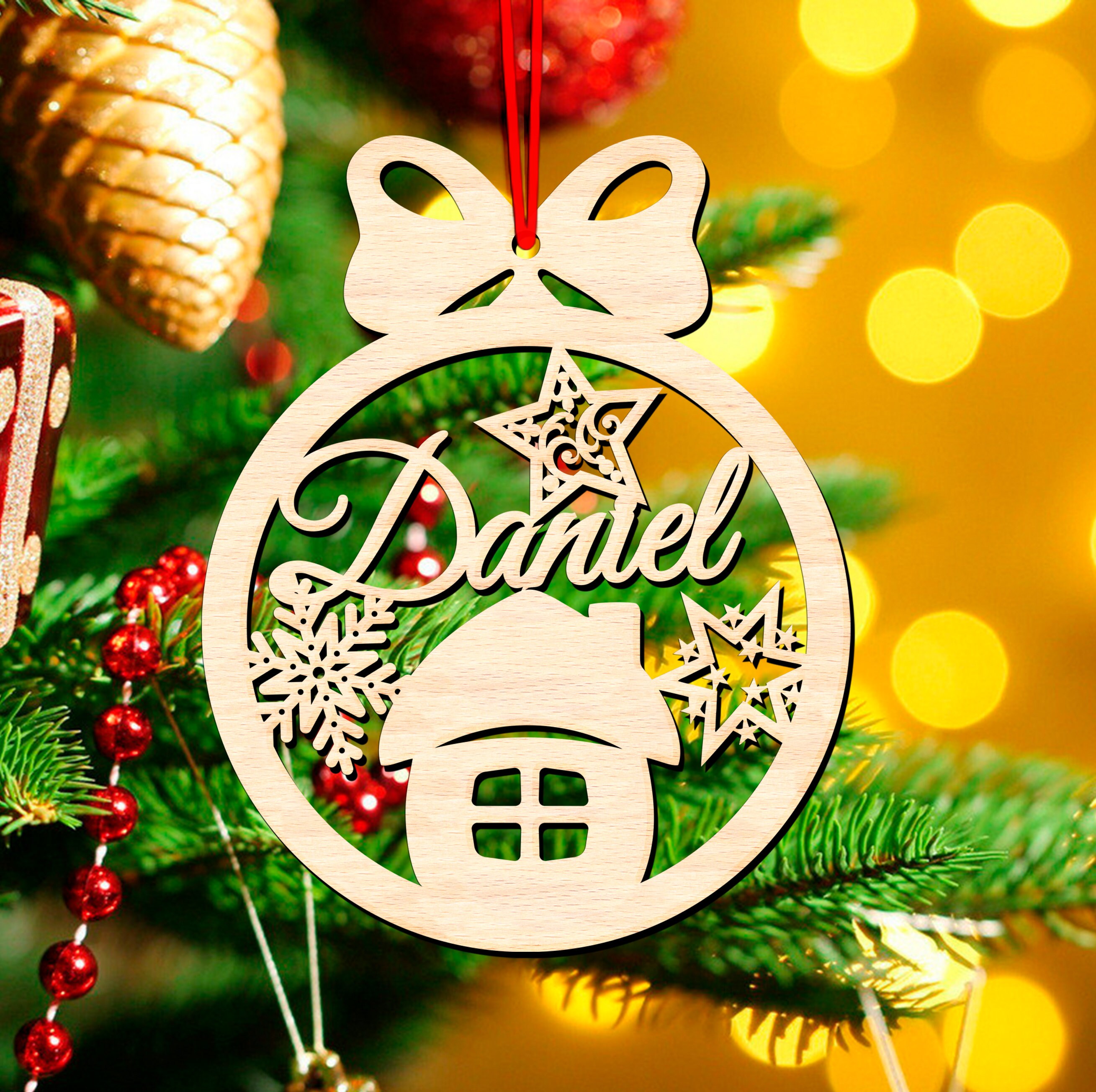 Christmas Ornaments 2023 SVG Laser Cut Files Personalizable 6 Etsy