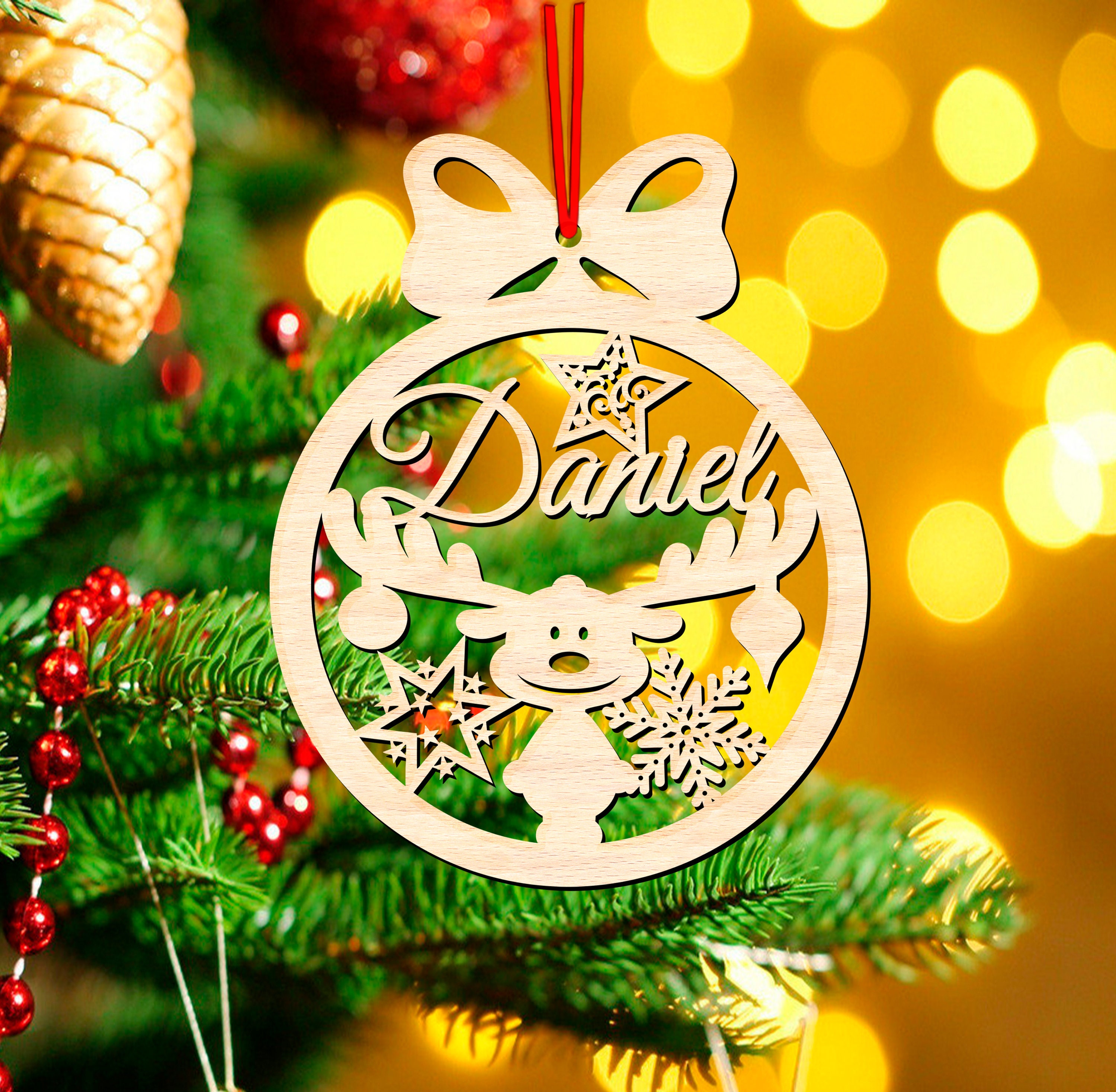 Christmas Ornaments 2023 SVG Laser Cut Files Personalizable 6 Etsy