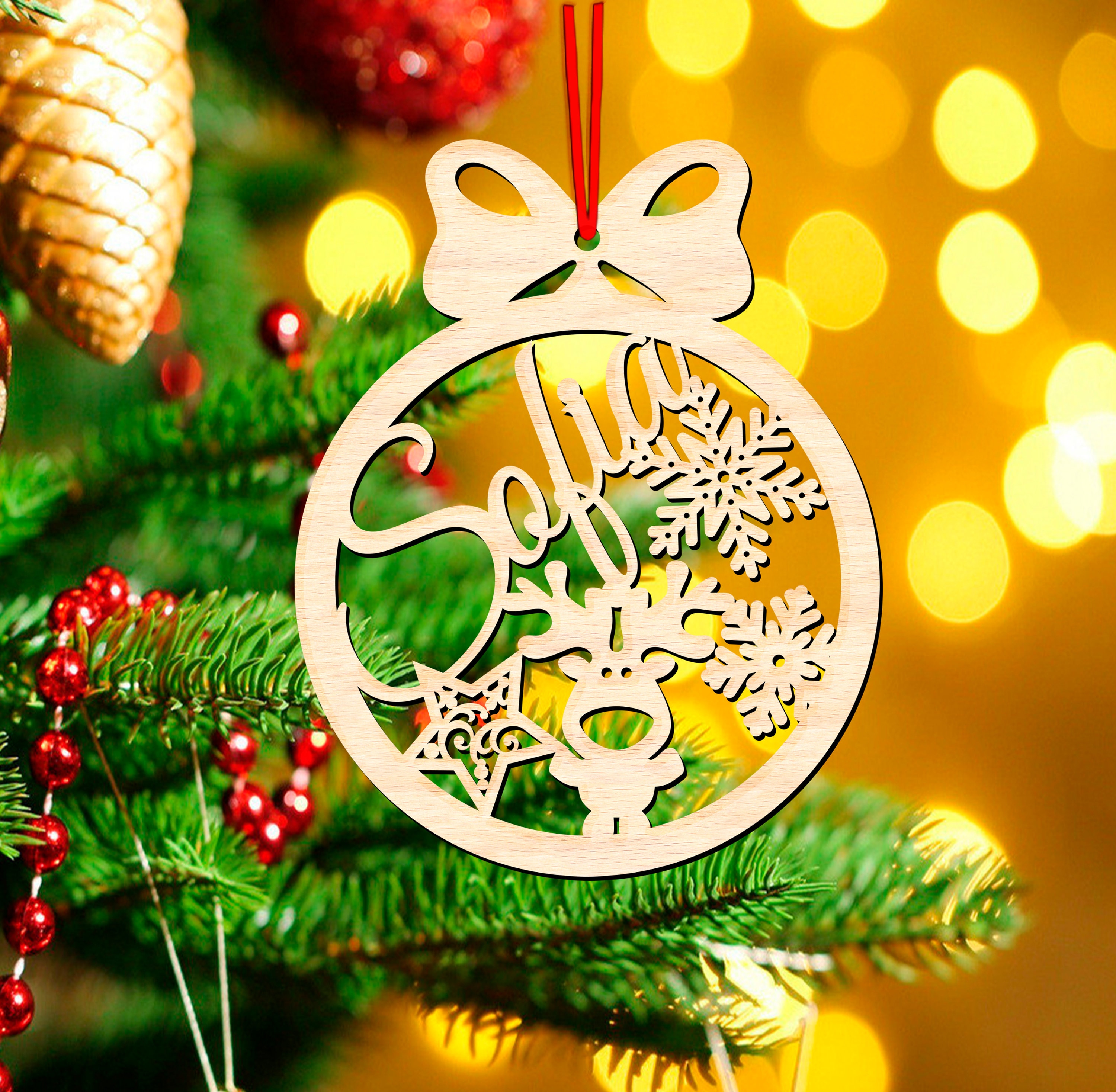 Christmas Ornaments 2023 SVG Laser Cut Files Personalizable 6 - Etsy