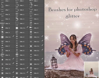 Glitter Photoshop Brushes: Magic Dust, Sequins, Photo Decor (ABR Files)