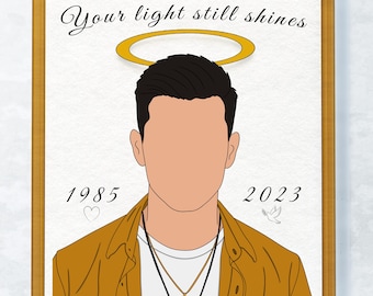 Custom Memorial Portrait with Halo – Personalized Remembrance Art (Digital Download)