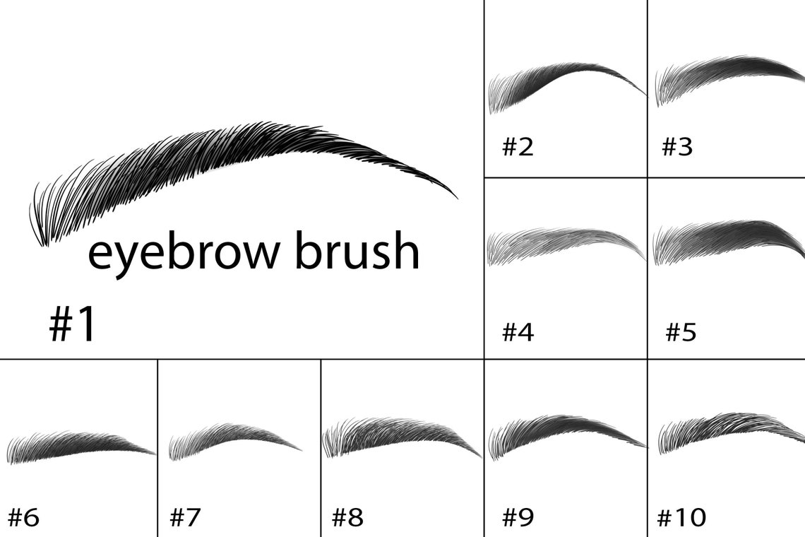 Eyebrow Brushes Brushes Eyebrows a Set of 10 Etsy