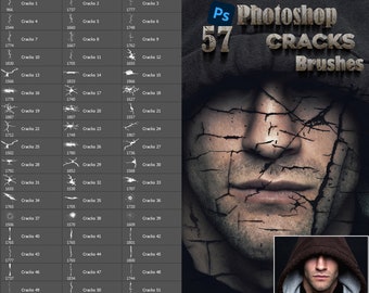 Cracks Photoshop Brushes: Photo Decor Stamps (ABR Files)