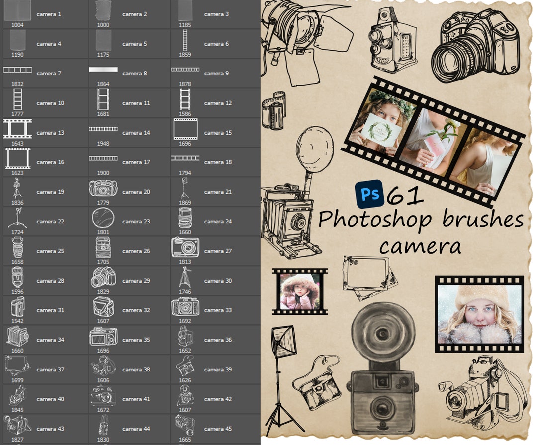 Brushes for Camera, Old Cameras, Photo Films, Photo Frames, Brushes Abr, Cameras