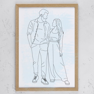 Custom Outline Photo Art, Portrait From Photo, Drawing Minimalist, Custom Photo Gifts, Digital Portrait, SVG, PNG, JPEG