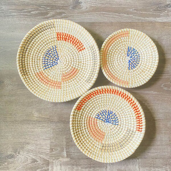 Woven Basket Wall Decor Etsy