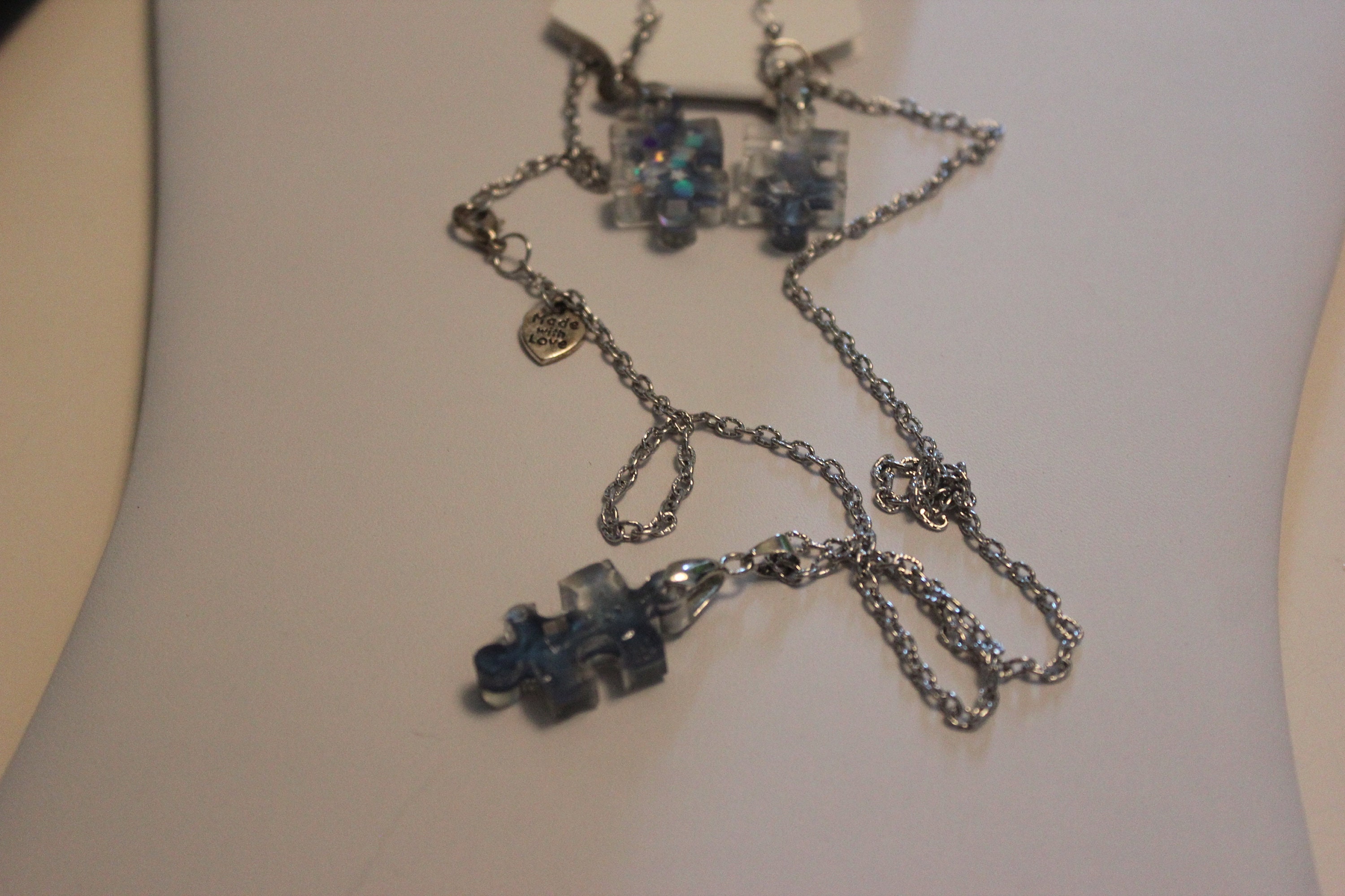 Handmade Puzzle Piece Jewelry Set, Women's Jewelry Set, Unique Jewelry