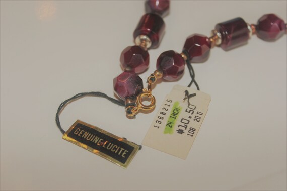 Genuine lucite necklace deals