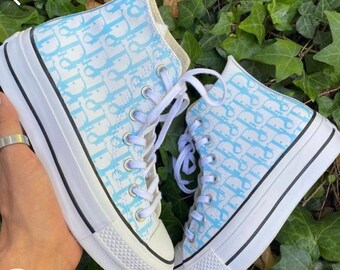 baby blue dior converse