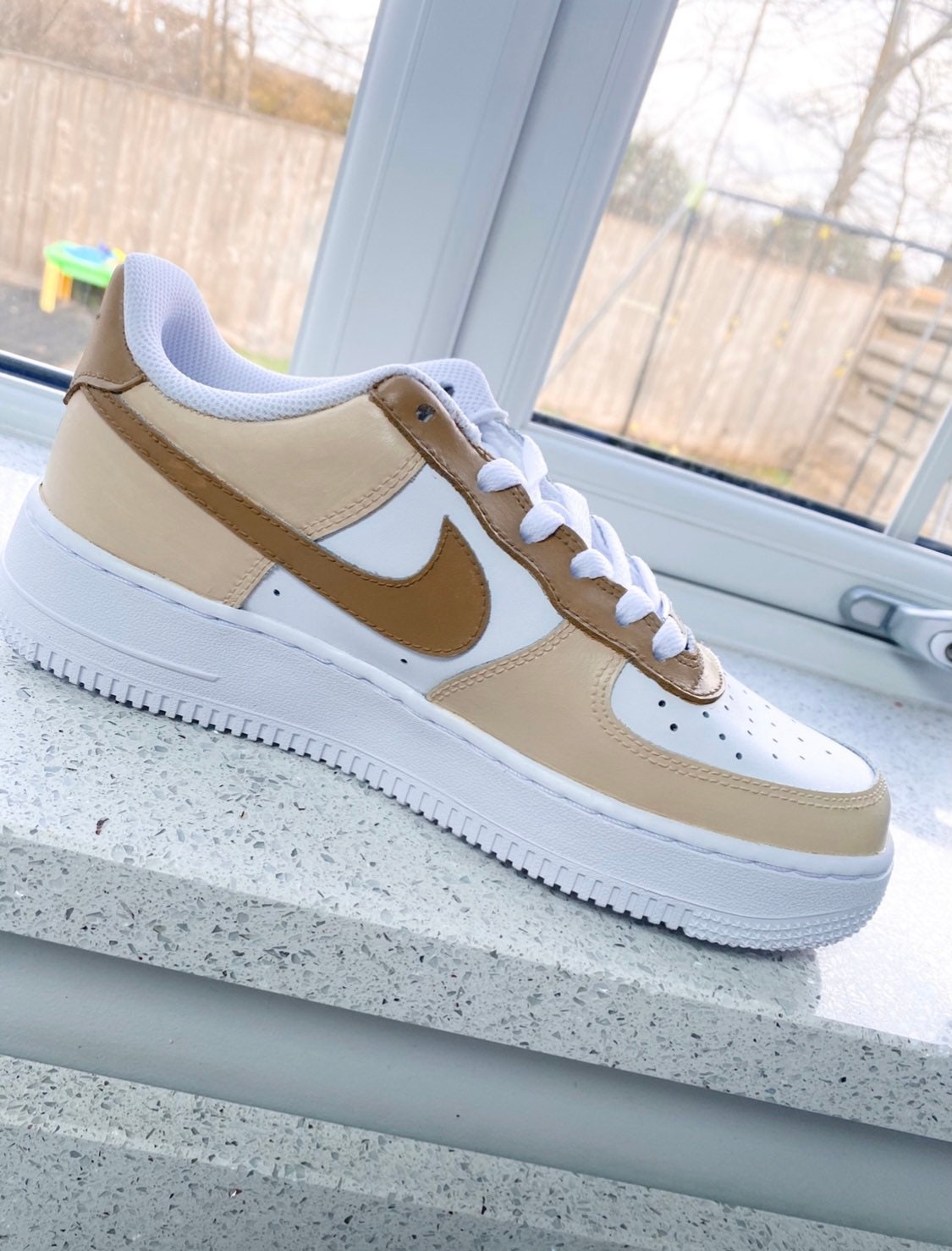 white and nude air force