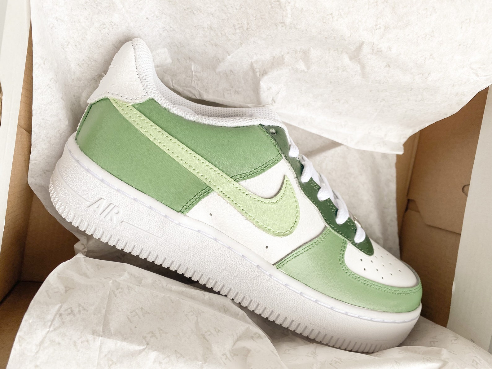 seafoam green air force ones