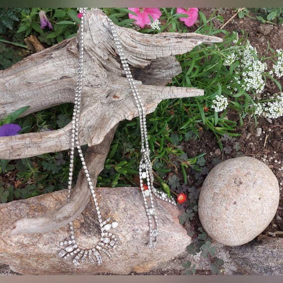 Kramer Rhinestone Earring Set, Backdrop Rhineston… - image 3