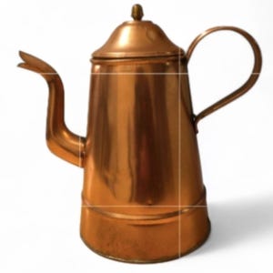 Vintage Dutch Daalderop Style Copper and Brass Coffee Pot / Neapolitan Oil Can