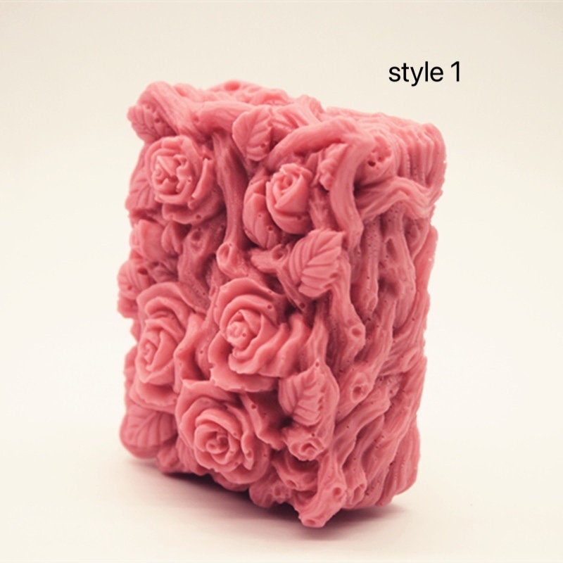 Rose Soap Silicone Molds Flowers Bloom Soap Mold Etsy