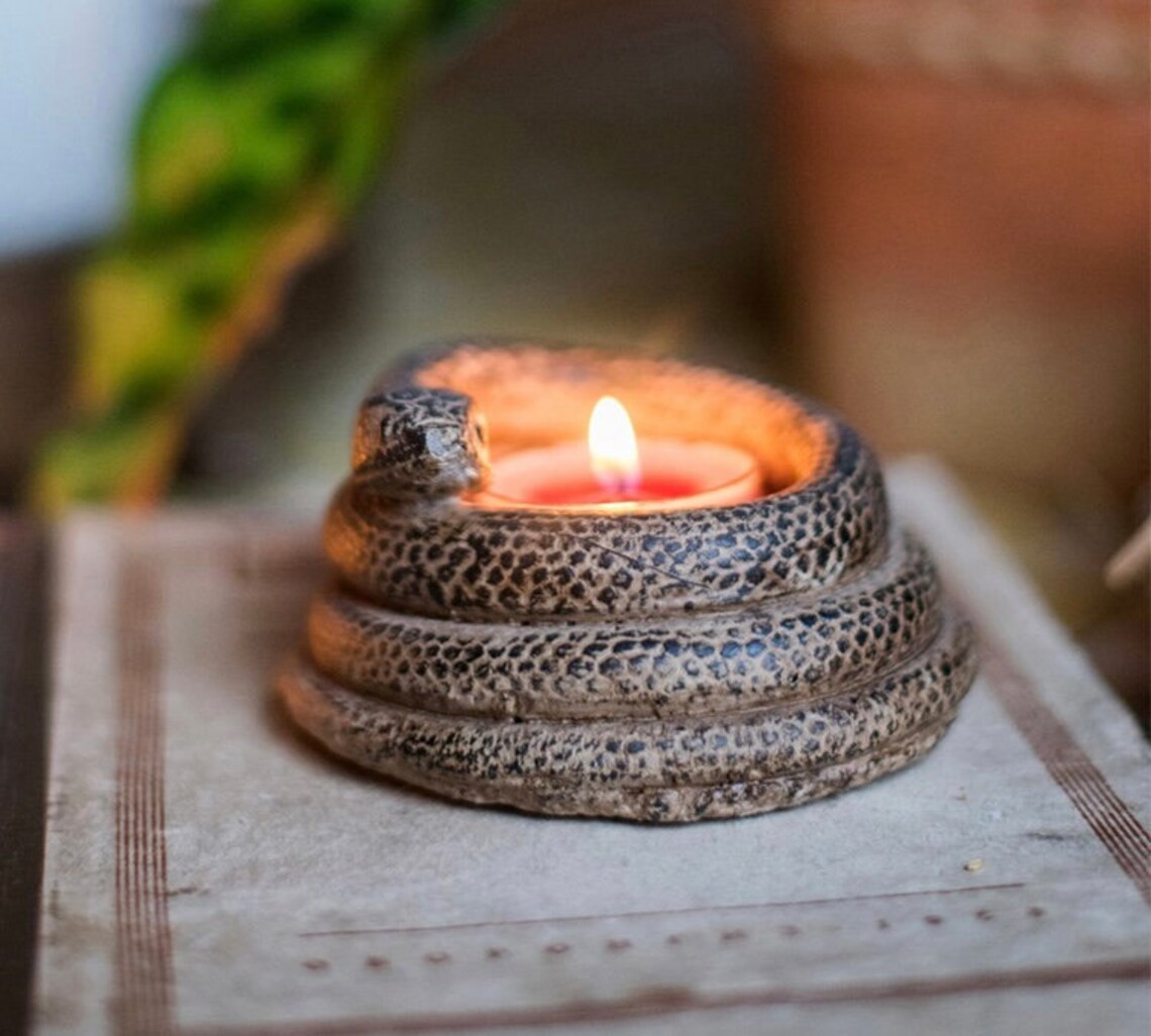 Snake Candle Holder Snake Candlestick Etsy