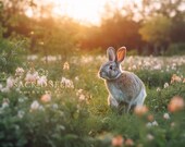 12 Easter Bunny, Rabbit Outdoor Spring Digital Background, Backdrop, Composite Photo Background, jpg instant download