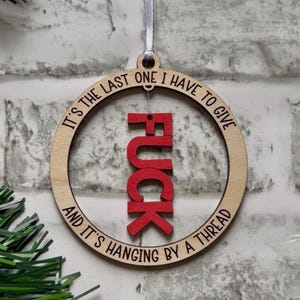 Last F*ck Ornament SVG File, Funny DIY Gift (Digital Download)