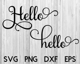 Hello SVG Cursive Hello SVG Hand Lettered Hello - Etsy
