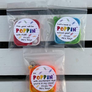 Back to School Student Gift, Fidget Toy Keychain Classroom Favors, First Day of School Gift From Teacher