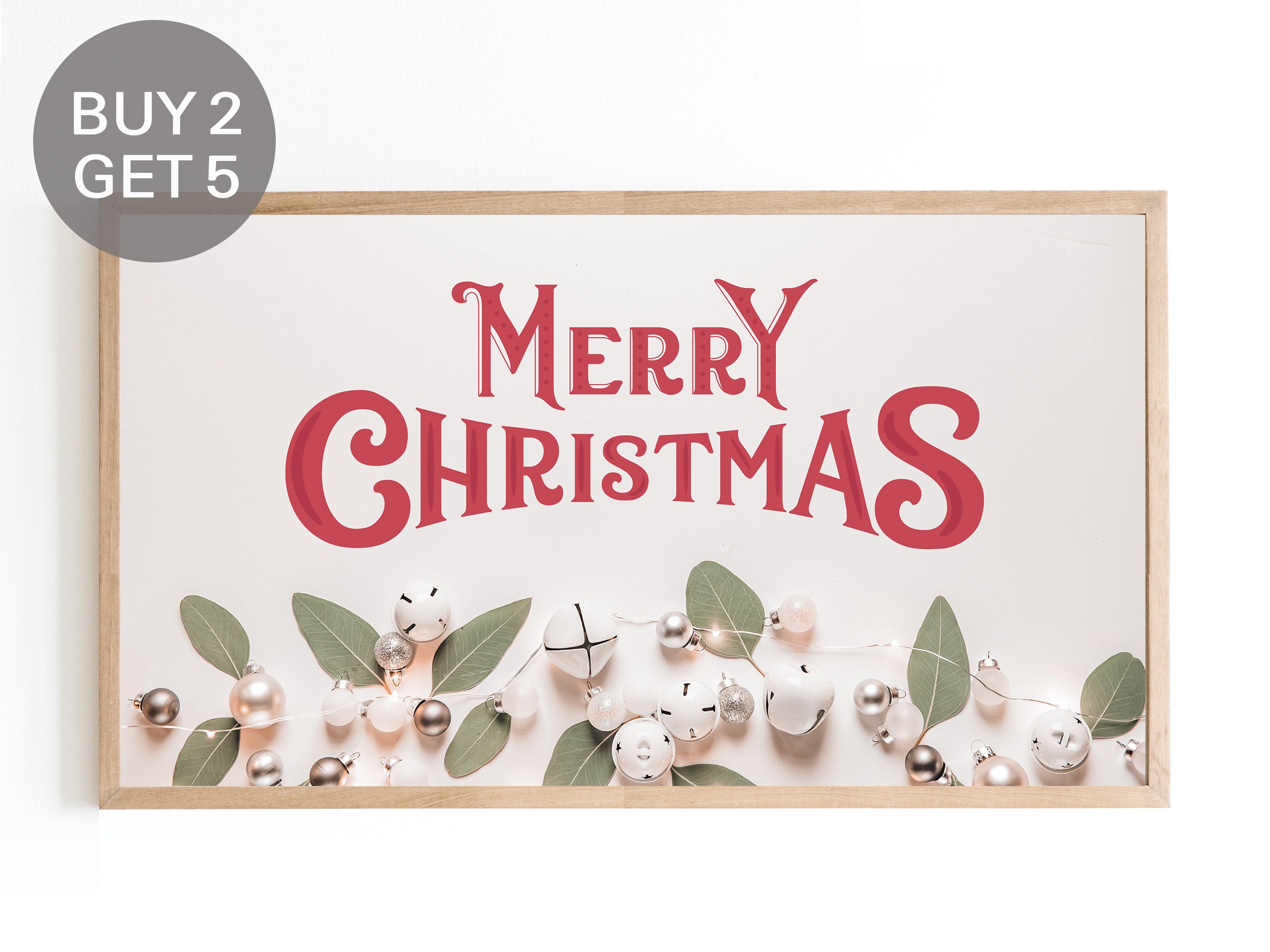Samsung Frame TV Art Christmas Merry Christmas Instant | Etsy