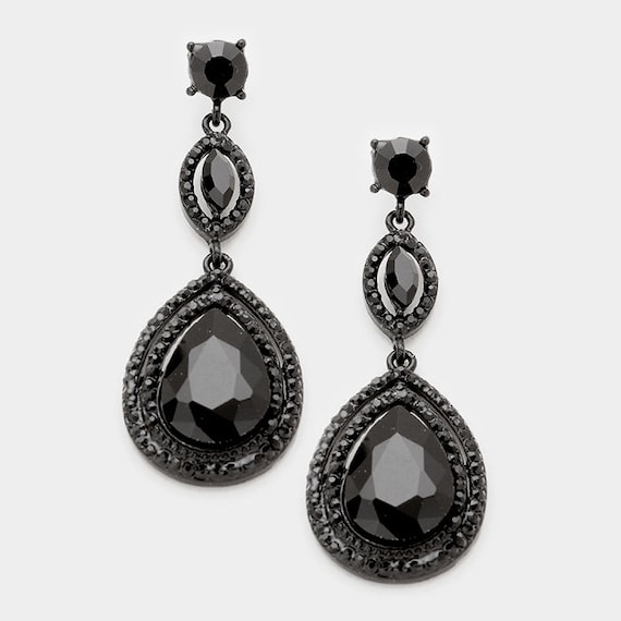 Stylish black deals earrings