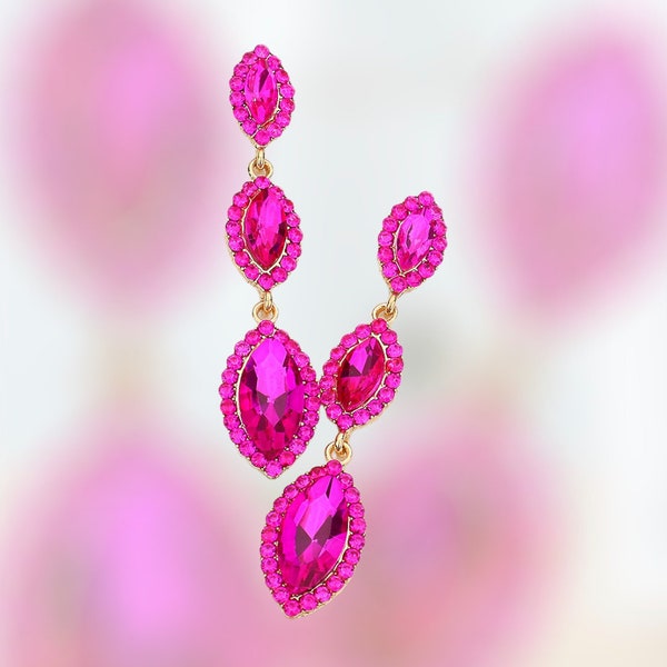 Hot Pink Earrings Etsy