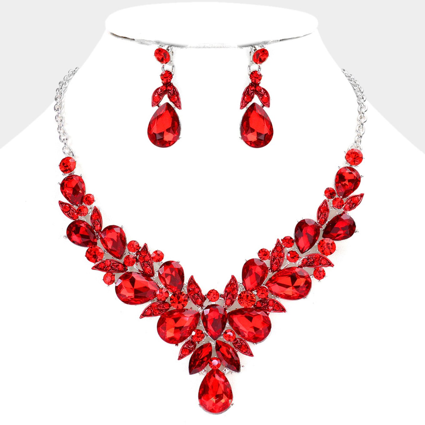 Red online prom jewelry